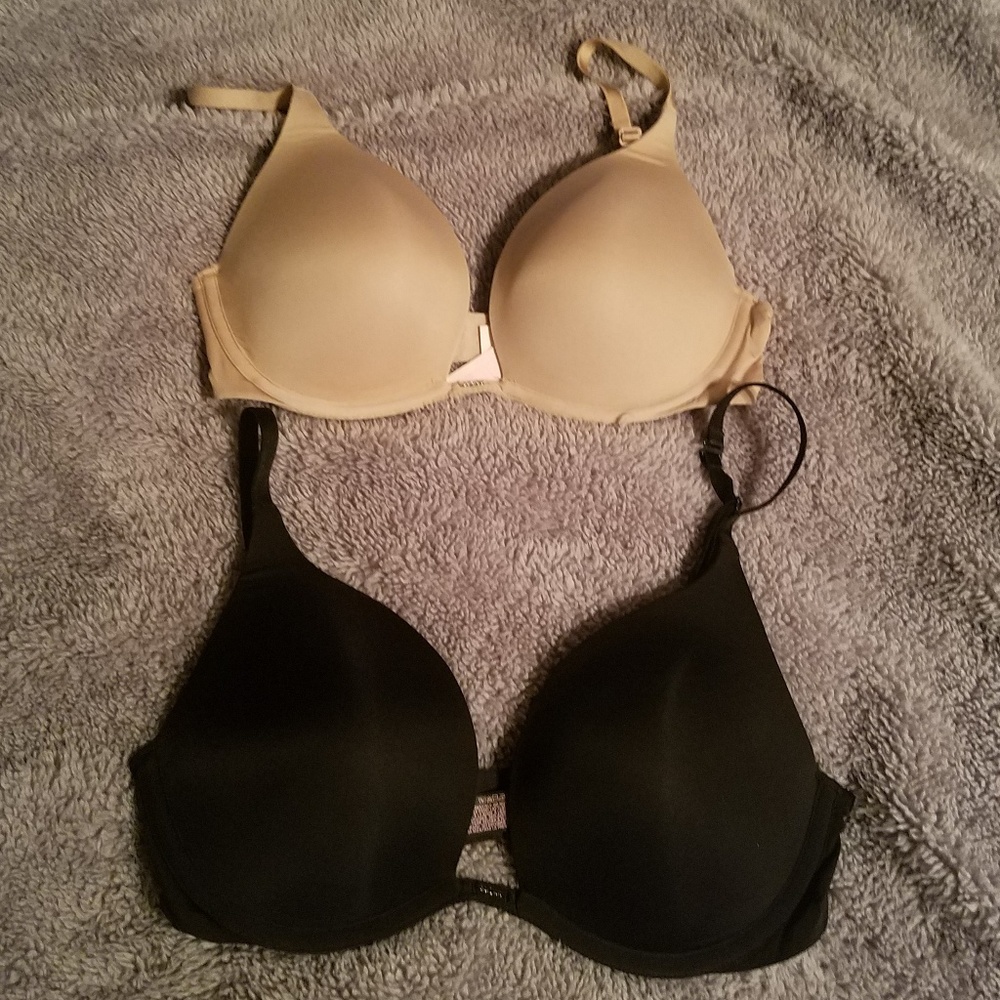 Victorias Secret plunge push up bra set 32D EUC